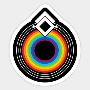 Astral Rainbow #1 on Black Sticker